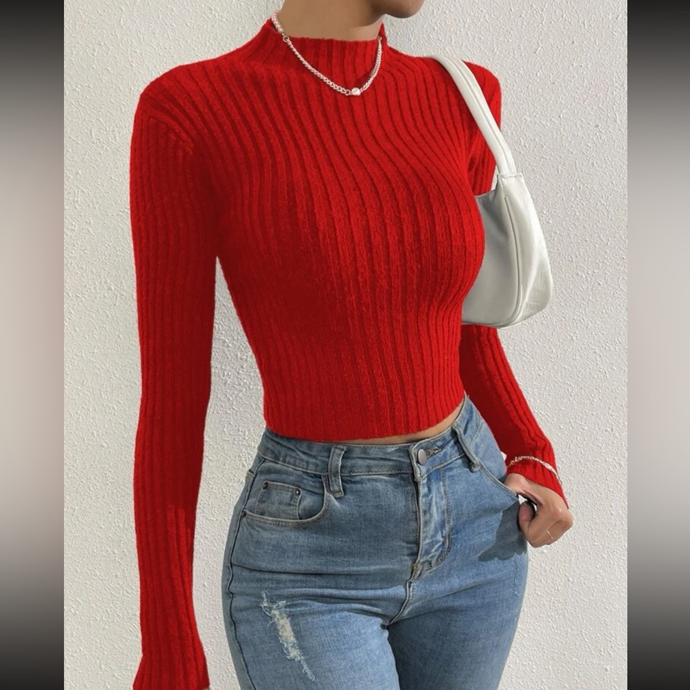 Essnce Funnel Neck Solid Jumper